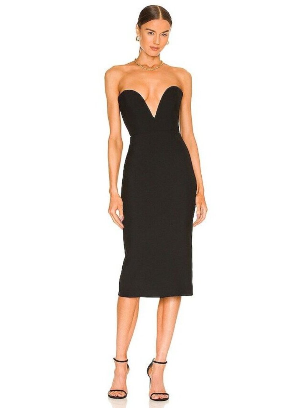 Veronica Beard Colebrook Strapless Midi Dress
